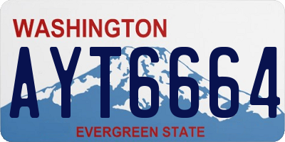 WA license plate AYT6664