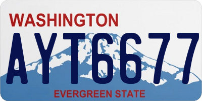 WA license plate AYT6677