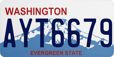 WA license plate AYT6679