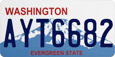 WA license plate AYT6682