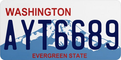 WA license plate AYT6689
