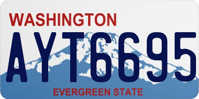 WA license plate AYT6695