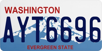 WA license plate AYT6696
