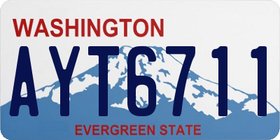 WA license plate AYT6711
