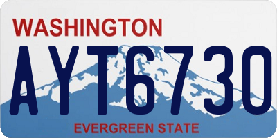 WA license plate AYT6730