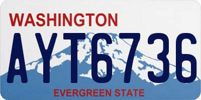 WA license plate AYT6736