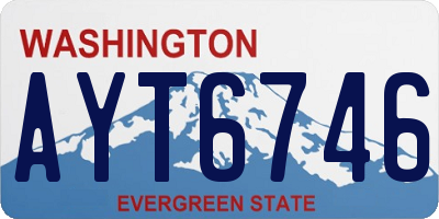 WA license plate AYT6746