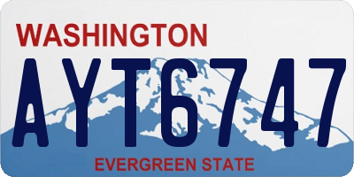 WA license plate AYT6747