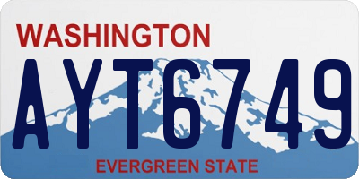WA license plate AYT6749