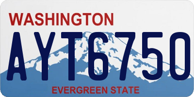 WA license plate AYT6750