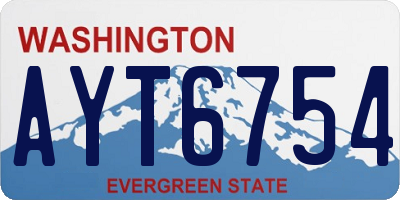WA license plate AYT6754