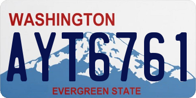 WA license plate AYT6761