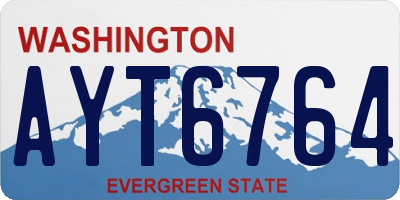 WA license plate AYT6764