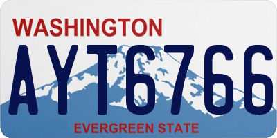 WA license plate AYT6766