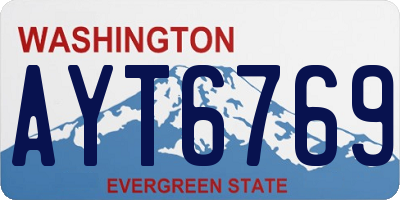 WA license plate AYT6769