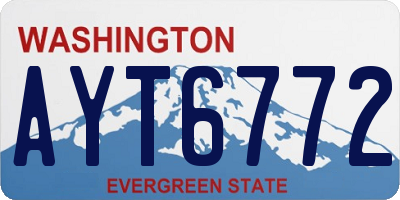 WA license plate AYT6772