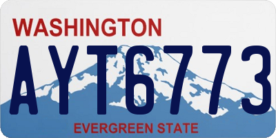 WA license plate AYT6773