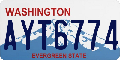 WA license plate AYT6774