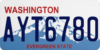 WA license plate AYT6780