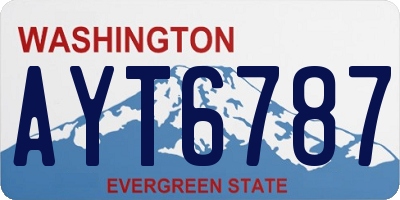 WA license plate AYT6787
