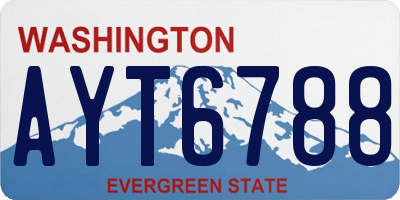 WA license plate AYT6788