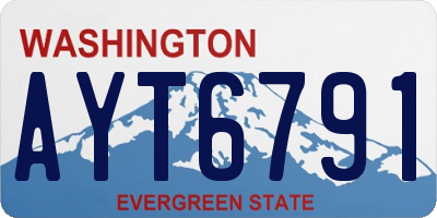 WA license plate AYT6791