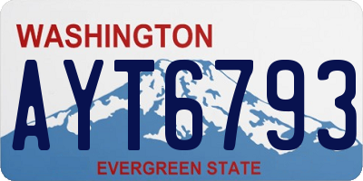 WA license plate AYT6793
