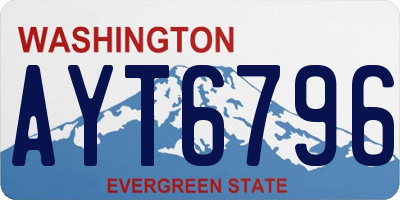WA license plate AYT6796