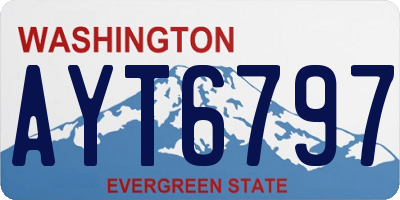 WA license plate AYT6797