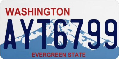 WA license plate AYT6799