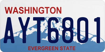 WA license plate AYT6801