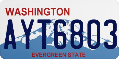 WA license plate AYT6803