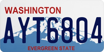 WA license plate AYT6804