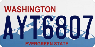 WA license plate AYT6807