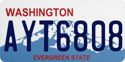 WA license plate AYT6808