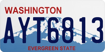 WA license plate AYT6813