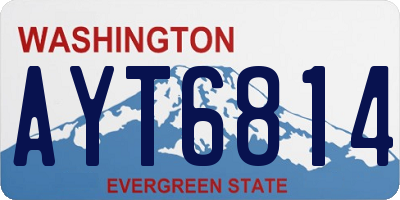 WA license plate AYT6814