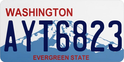 WA license plate AYT6823