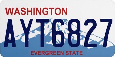 WA license plate AYT6827