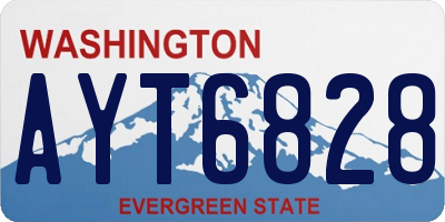 WA license plate AYT6828