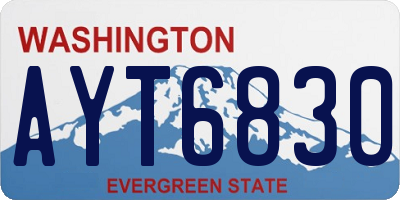 WA license plate AYT6830