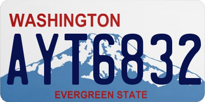 WA license plate AYT6832