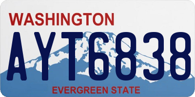 WA license plate AYT6838