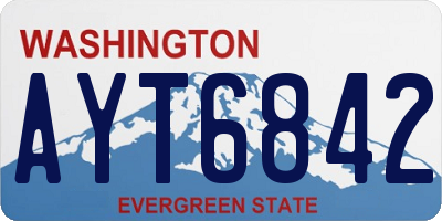 WA license plate AYT6842