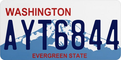 WA license plate AYT6844