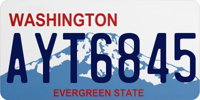 WA license plate AYT6845