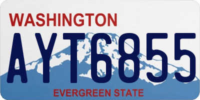 WA license plate AYT6855