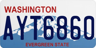 WA license plate AYT6860