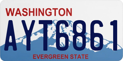 WA license plate AYT6861