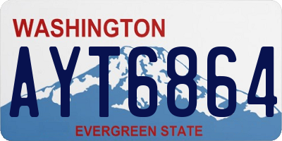WA license plate AYT6864